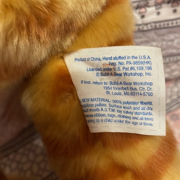 Vintage Build A Bear Floppy Kitty Striped Tabby Cat Stuffed Animal Plush Toy - Picture 7 of 8